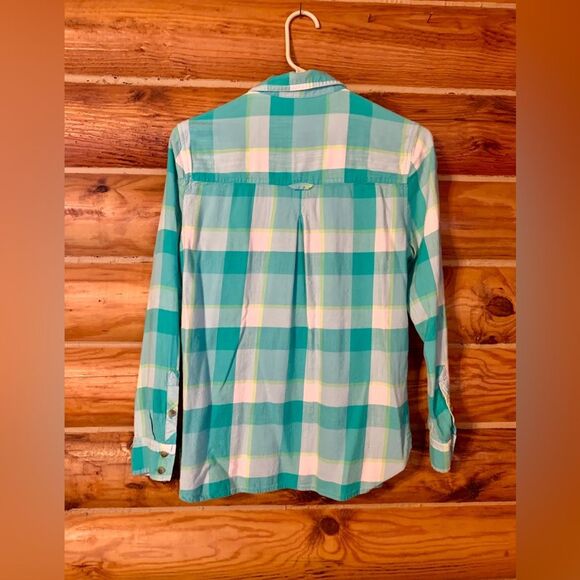 American Eagle Button Down Plaid Shirt Size Small - Picture 5 of 9